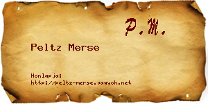 Peltz Merse névjegykártya